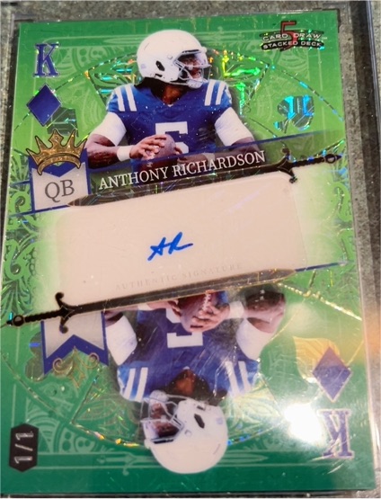 2024 Wild Card 5 Card Draw Stacked Deck #Anthony Richardson — front