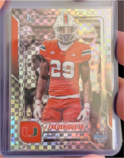 2025 Bowman Chrome University #92 OJ Frederique Jr. — front
