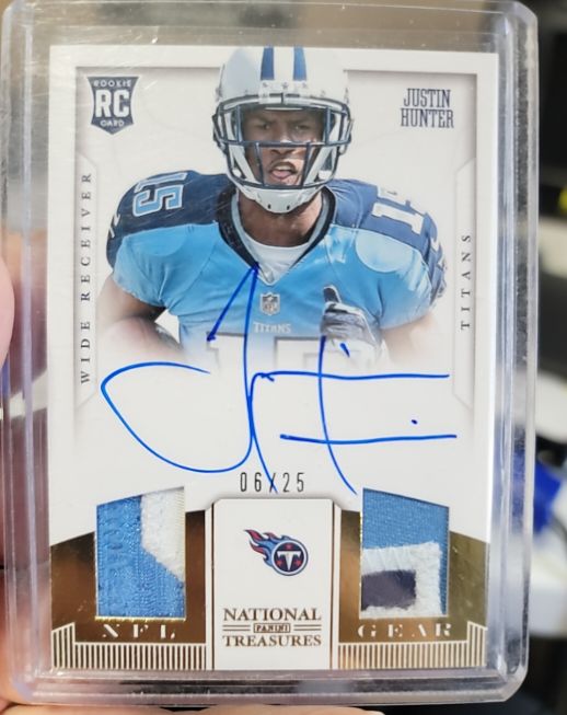 2013 Panini National Treasures #06 Justin Hunter — front
