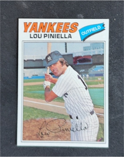 1977 Topps #96 Lou Piniella — front