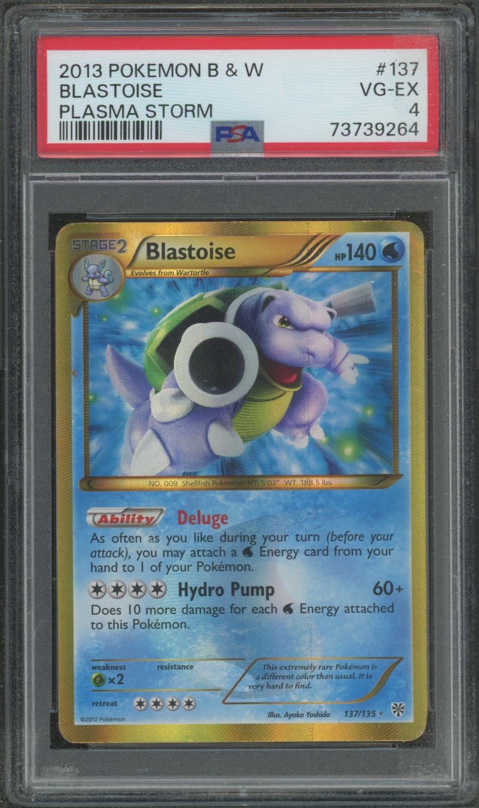 2013 Pokemon Black & White Plasma Storm #137 Blastoise — front