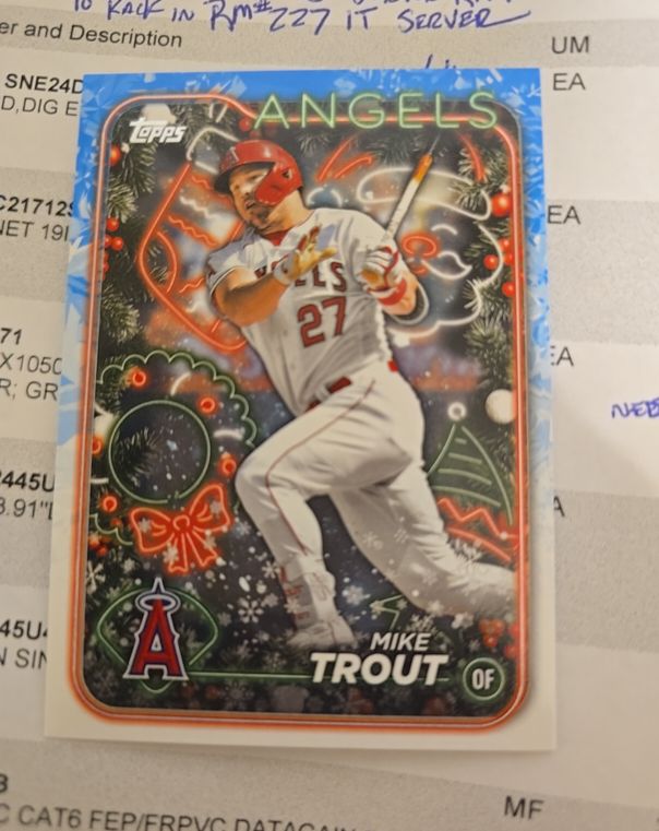 2024 Topps Holiday #H27 Mike Trout — front