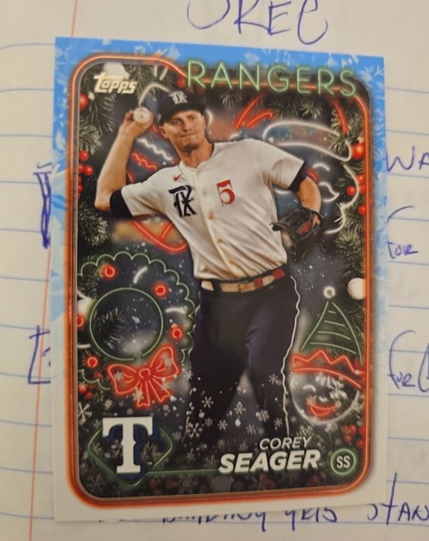 2024 Topps Holiday #H45 Corey Seager — front