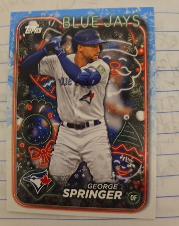 2024 Topps Holiday #H124 George Springer — front
