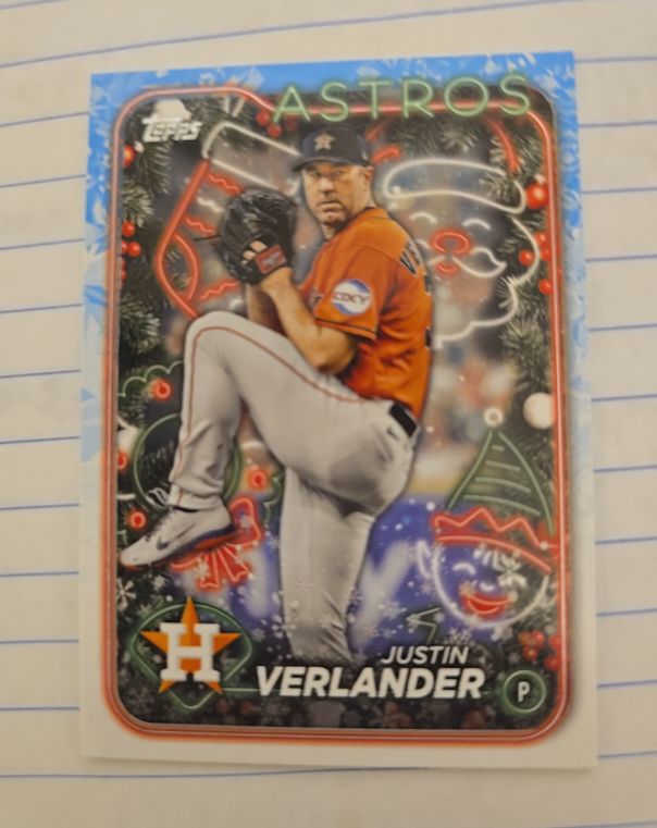 2024 Topps Holiday #H68 Justin Verlander — front