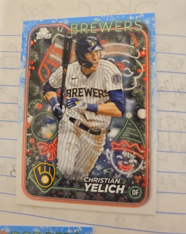 2024 Topps Holiday #H140 Christian Yelich — front
