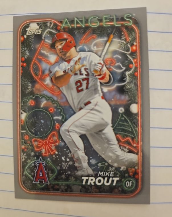 2024 Topps Holiday #H27 Mike Trout — front