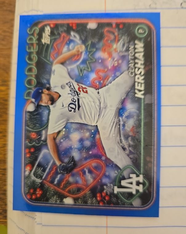 2024 Topps Holiday #H92 Clayton Kershaw — front