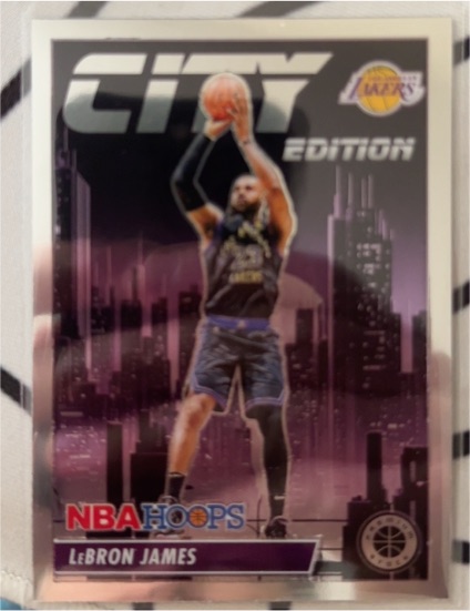 2023-24 Panini NBA Hoops Premium Stock City Edition #15 LeBron James — front