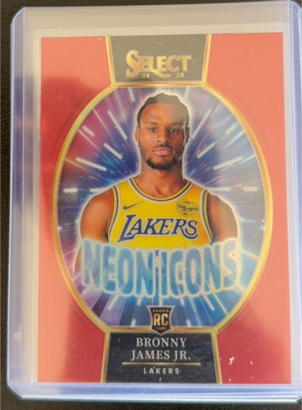 2024-25 Panini Select #2 Bronny James Jr. Neon Icons — front