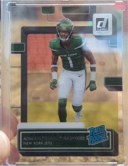 2022 Panini Donruss Clearly #78 Ahmad "Sauce" Gardner Rated Rookie — front