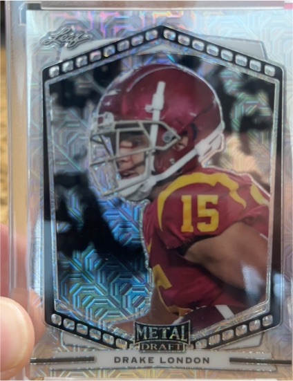 2022 Leaf Draft Metal Portrait #P-DL1 Drake London — front