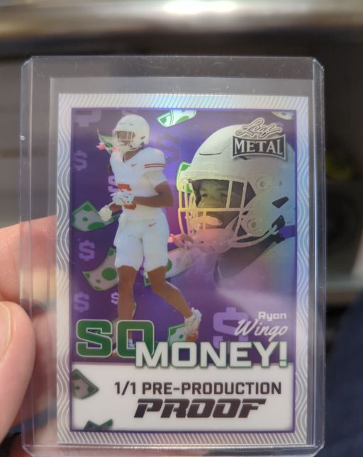 2025 Leaf Metal So Money! 1/1 Pre-Production Proof Ryan Wingo — front