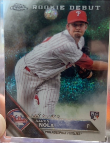 2016 Topps Chrome Update #US284 Aaron Nola Rookie Debut — front