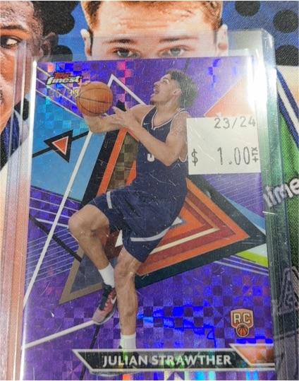 2023-24 Topps Finest #23/24 Julian Strawther — front