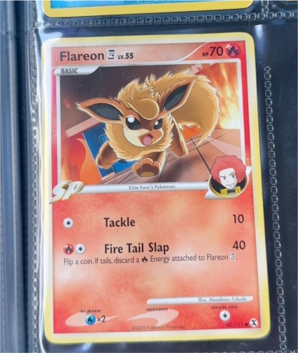 2009 Pokémon Platinum Rising Rivals #60 Flareon — front