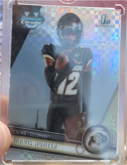 2023 Bowman University Chrome #36 Travis Hunter — front