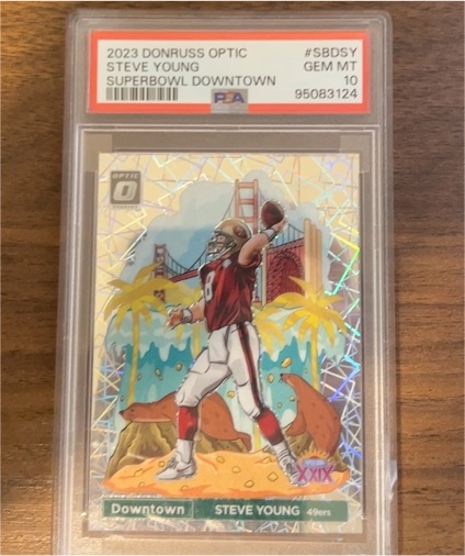 2023 Panini Donruss Optic #SBDSY Steve Young Super Bowl Downtown — front