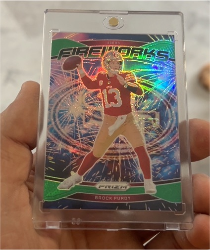 2024 Panini Prizm Fireworks #2 Brock Purdy — front