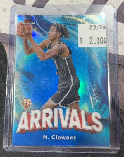 2023-24 Topps Finest #A-22 Noah Clowney Arrivals — front