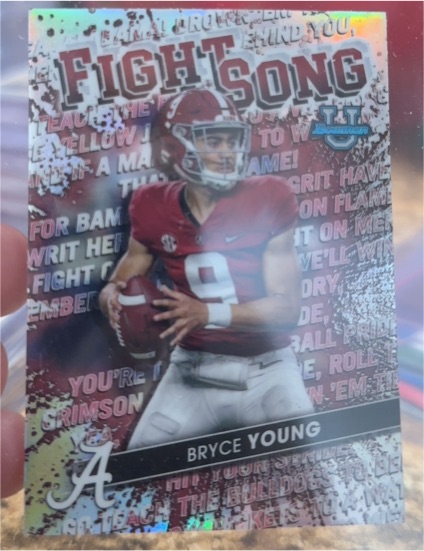 2022-23 Bowman's Best University #FS-1 Bryce Young Fight Song — front