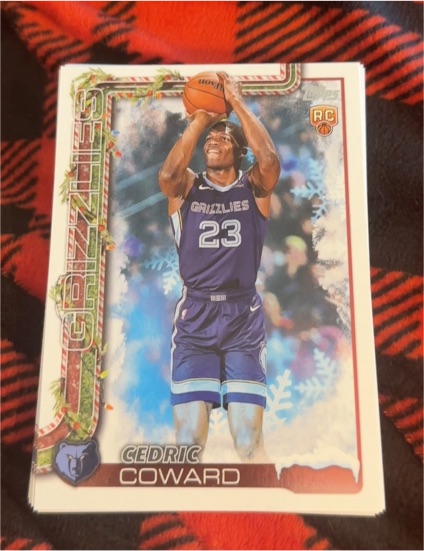 2025-26 Topps Holiday #H171 Cedric Coward Rookie Card — front