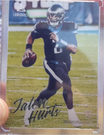 2020 Panini Chronicles Luminance #210 Jalen Hurts Rookie Philadelphia Eagles — front