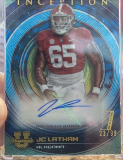 2022-23 Bowman University Inception #BIA-JL JC Latham — front