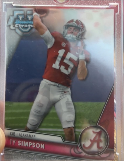 2023 Topps Bowman Chrome University #23 Ty Simpson — front