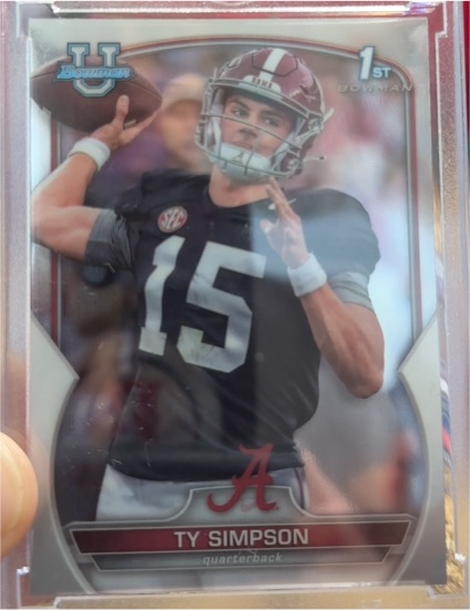 2022 Bowman University Chrome #80 Ty Simpson — front