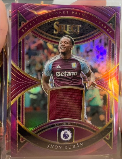 2024-25 Panini Select Premier League #SW-JD Jhon Durán Select Swatches — front