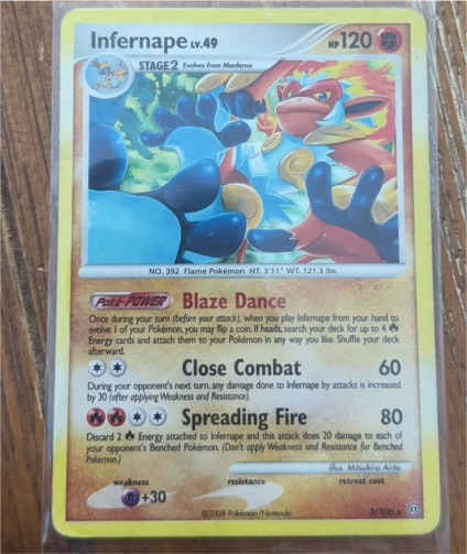 2008 Pokémon Stormfront #3 Infernape — front