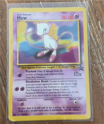 1999 Pokémon #8 Mew Black Star Promo — front