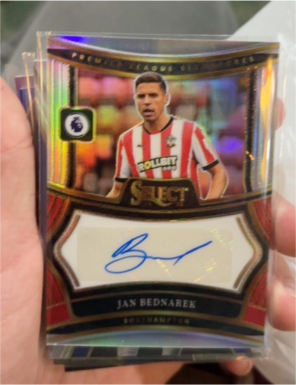2024-25 Panini Select Premier League Signatures Jan Bednarek Auto #S-JB — front