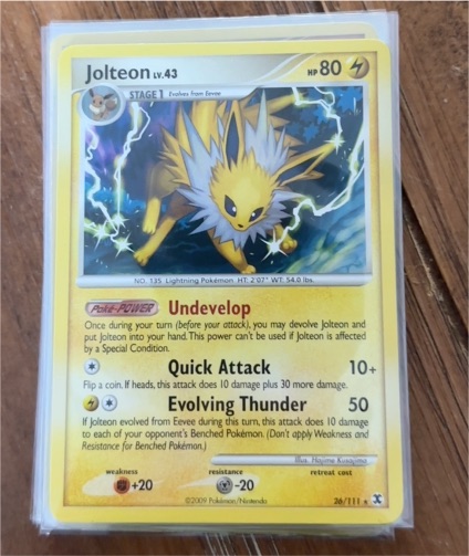 2009 Pokemon Rising Rivals #26 Jolteon — front