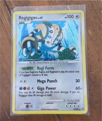 2008 Pokémon Diamond & Pearl Stormfront #9 Regigigas — front