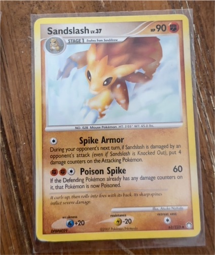 2007 Pokemon Mysterious Treasures #61 Sandslash — front