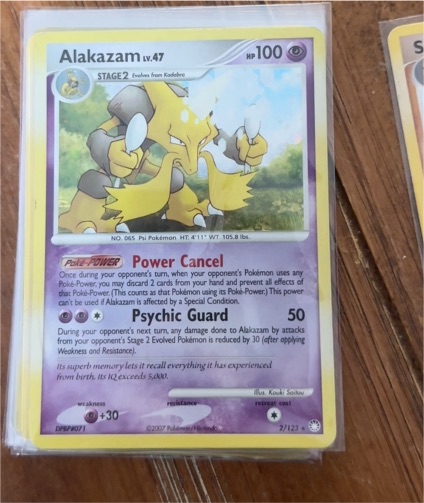 2007 Pokémon Mysterious Treasures #2 Alakazam — front
