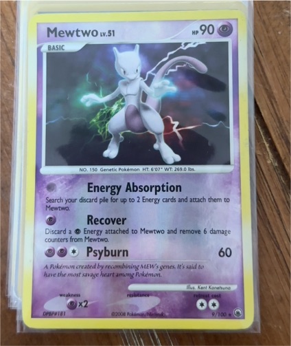 2008 Pokémon Majestic Dawn #9 Mewtwo — front