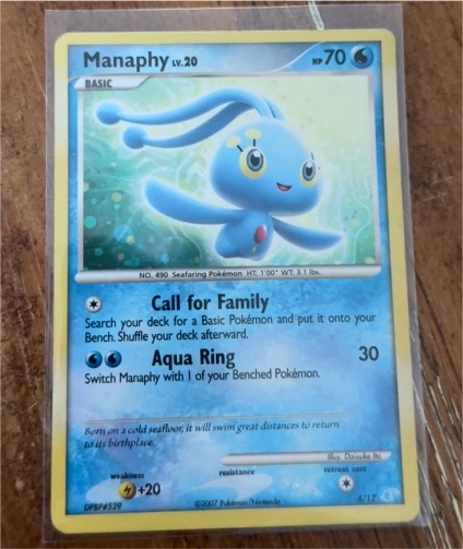 2007 Pokémon Trainer Kit #4 Manaphy — front