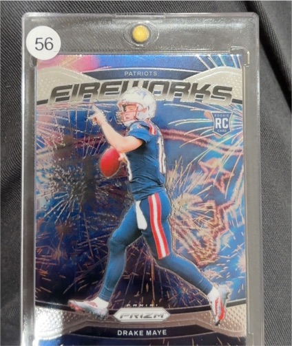 2024 Panini Prizm Fireworks #22 Drake Maye — front