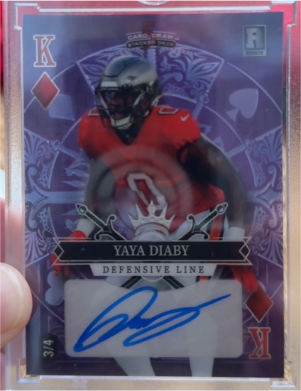 2023 Wild Card 5 Card Draw Stacked Deck King of Diamonds Yaya Diaby — front