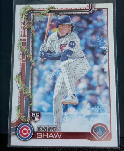 2025 Topps Holiday #H173 Matt Shaw — front
