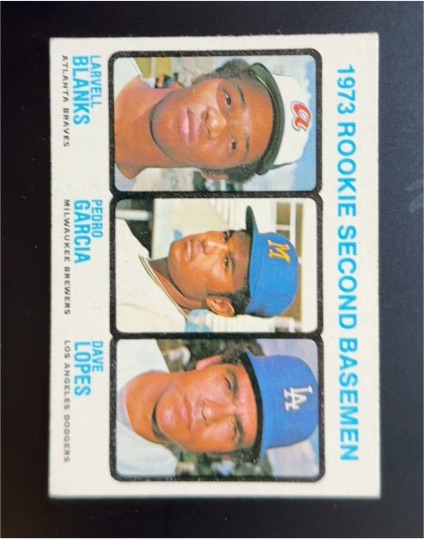 1973 Topps #609 Larvell Blanks / Pedro Garcia / Dave Lopes Rookie — front