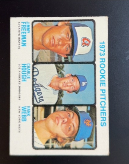 1973 Topps #610 1973 Rookie Pitchers Jimmy Freeman / Charlie Hough / Hank Webb — front