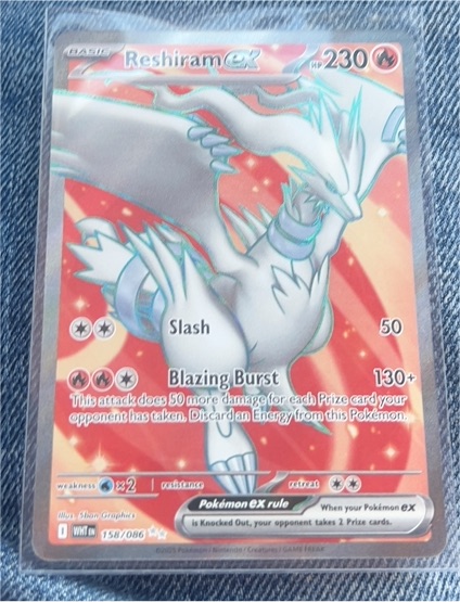 2025 Pokémon TCG Scarlet & Violet #158 Reshiram EX — front
