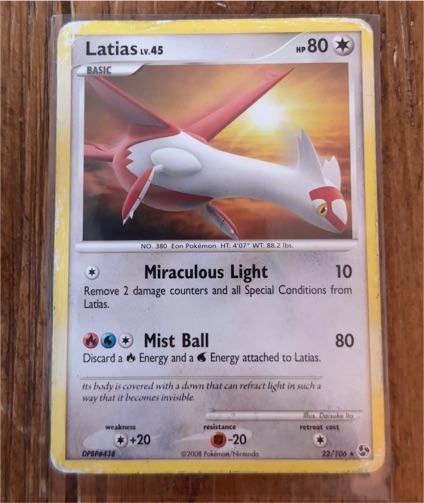 2008 Pokemon Great Encounters #22 Latias — front