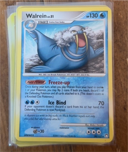 2007 Pokémon Mysterious Treasures #39 Walrein — front