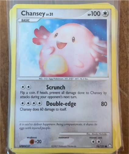 2007 Pokémon Mysterious Treasures #76 Chansey — front