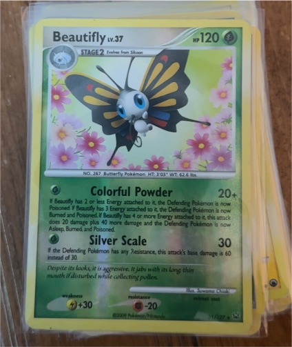 2009 Pokémon Platinum #21 Beautifly — front